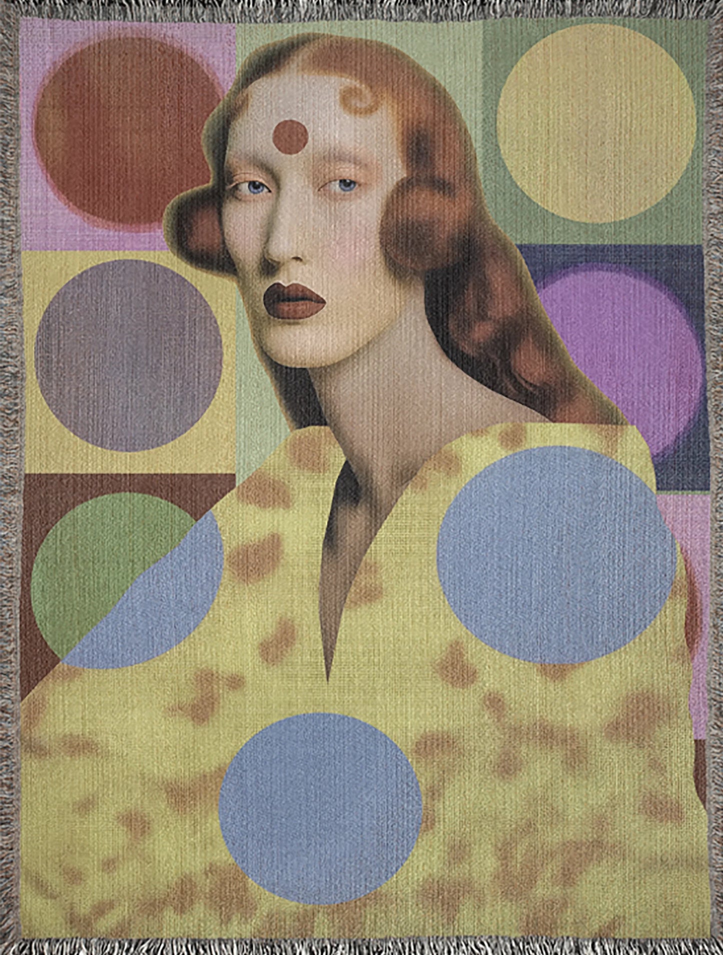 CIRCLES – Woven Art Blanket “Portrait in Circles” - My Store